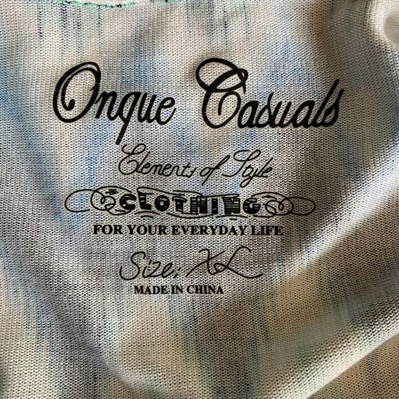 Onque Casuals Full Zip Chevron Sweater XL - Picture 7 of 8